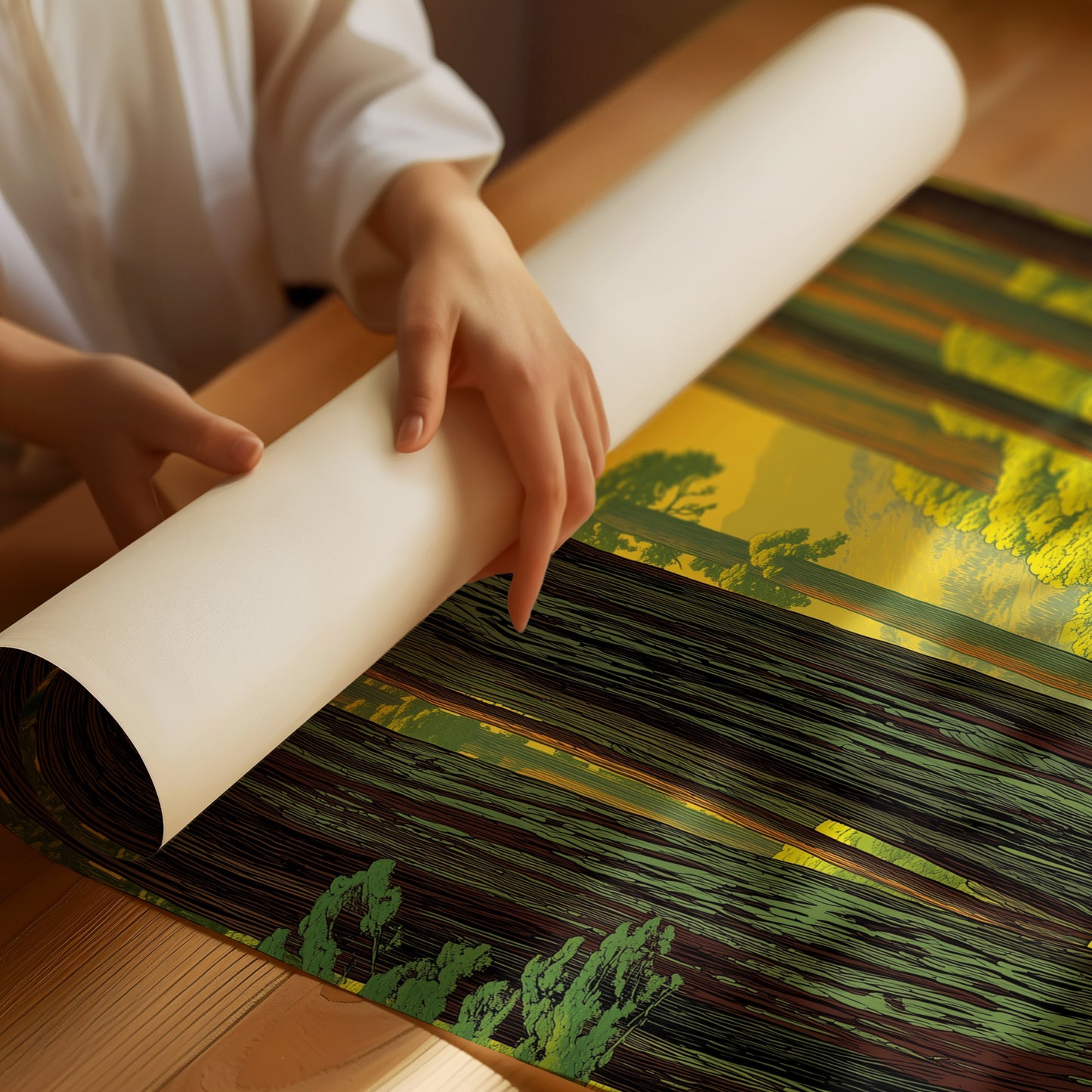 Wanderer Among Ancient Forest Giants