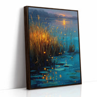 Fireflies on the Lily Pond