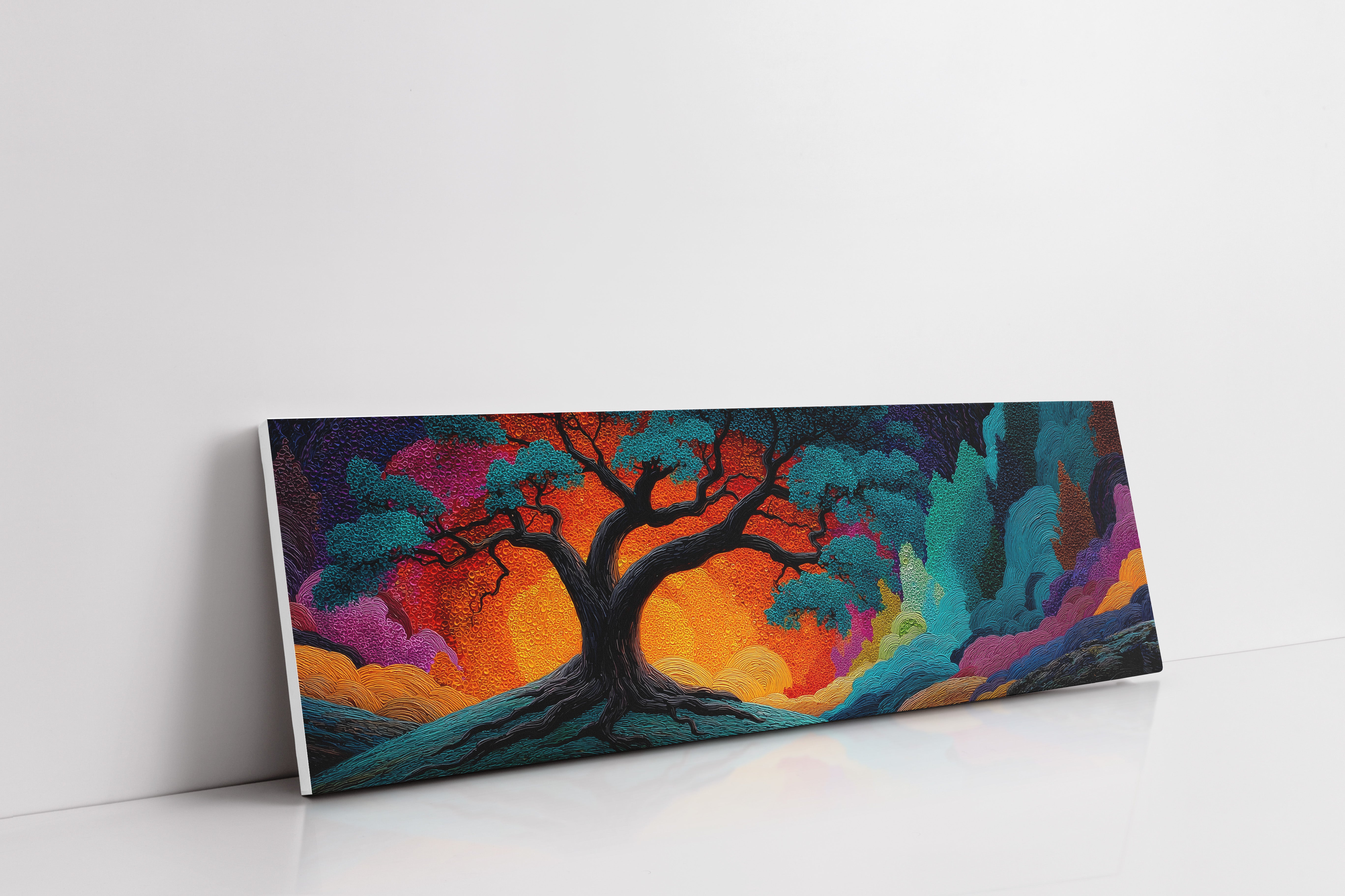 Ember Sky Beneath the Ancient Oak
