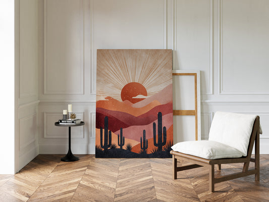 Desert Sunsets and Silent Sentinels