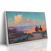 Desert Riders Watch Canyon Glow