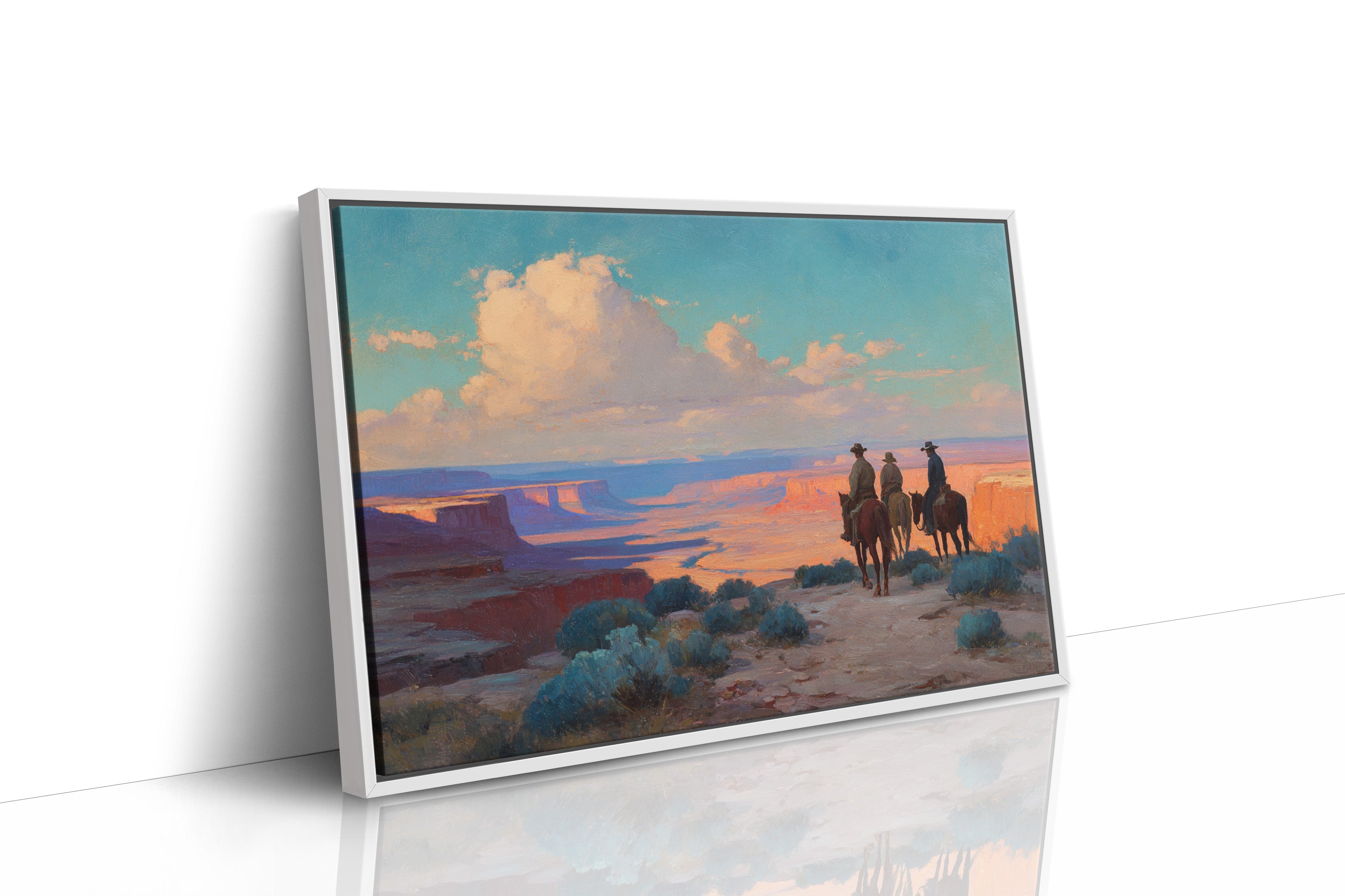 Desert Riders Watch Canyon Glow