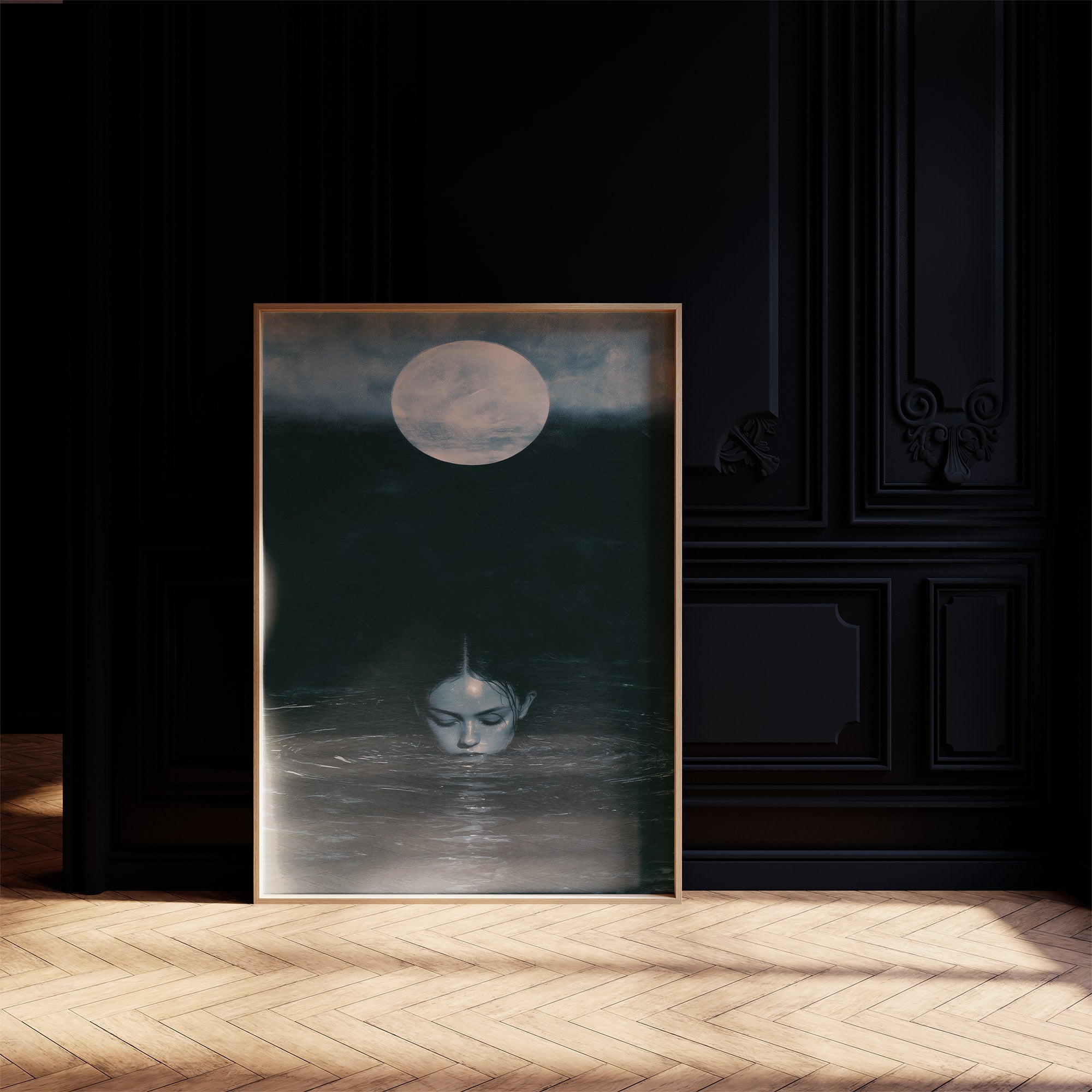 Surfacing Beneath a Pale Moon