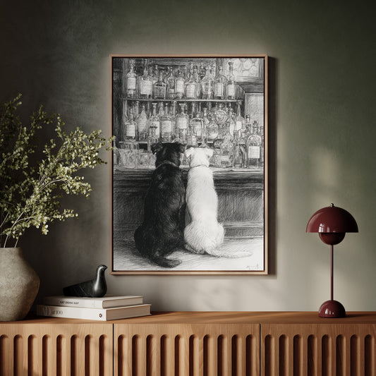 Two Friends at the Counter