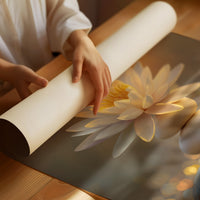 Sacred Lotus Bathes In Golden Light