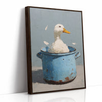 Bath Time In A Blue Pot