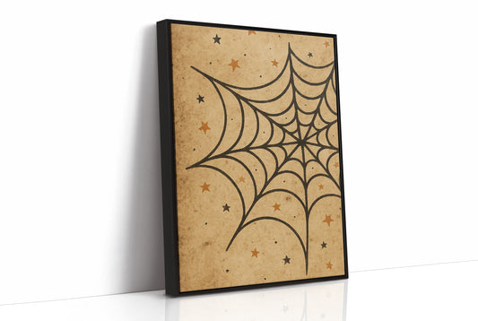 Starlit Webs On Vintage Parchment