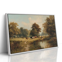 Autumn Cattle By The River's Edge