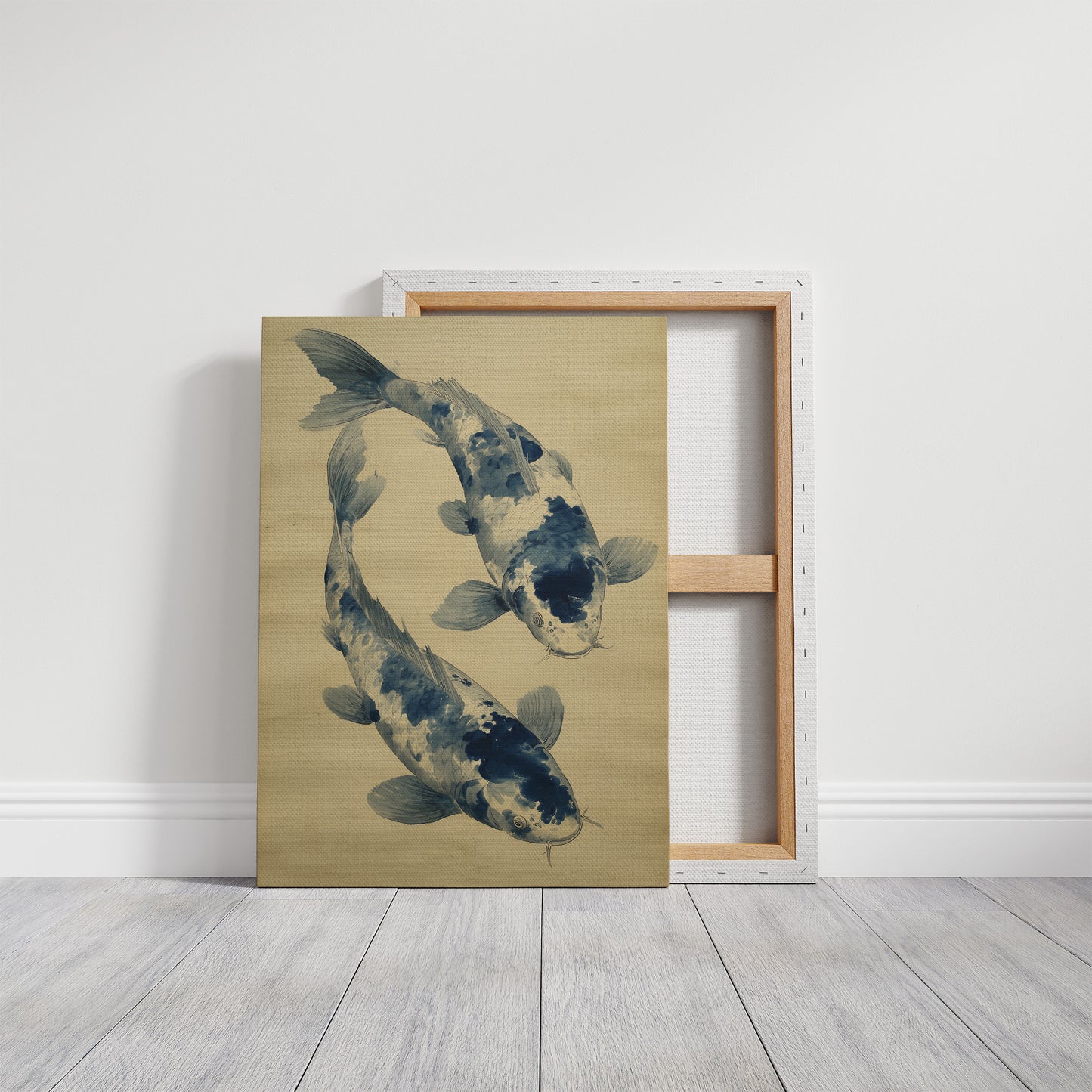 Blue Koi Dance In Golden Light