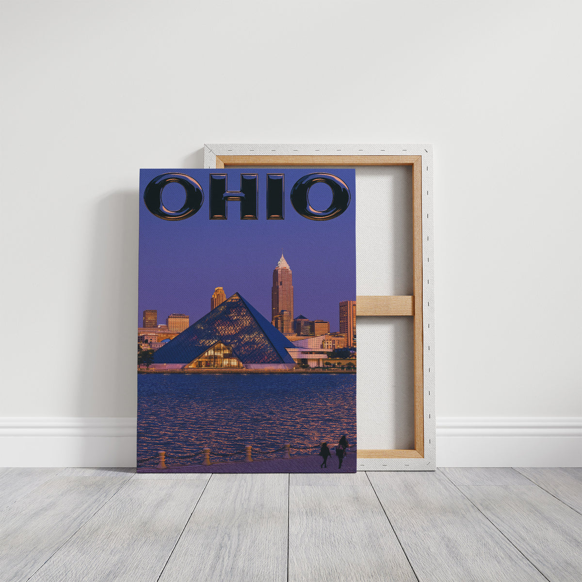 Cleveland Skyline Twilight Waterfront