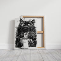 Cat After Too Much Coffee