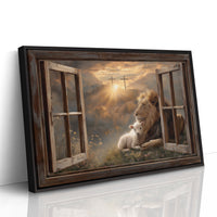 Lion And Lamb Beyond Windows