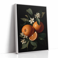 Citrus Blooms Against Midnight Velvet