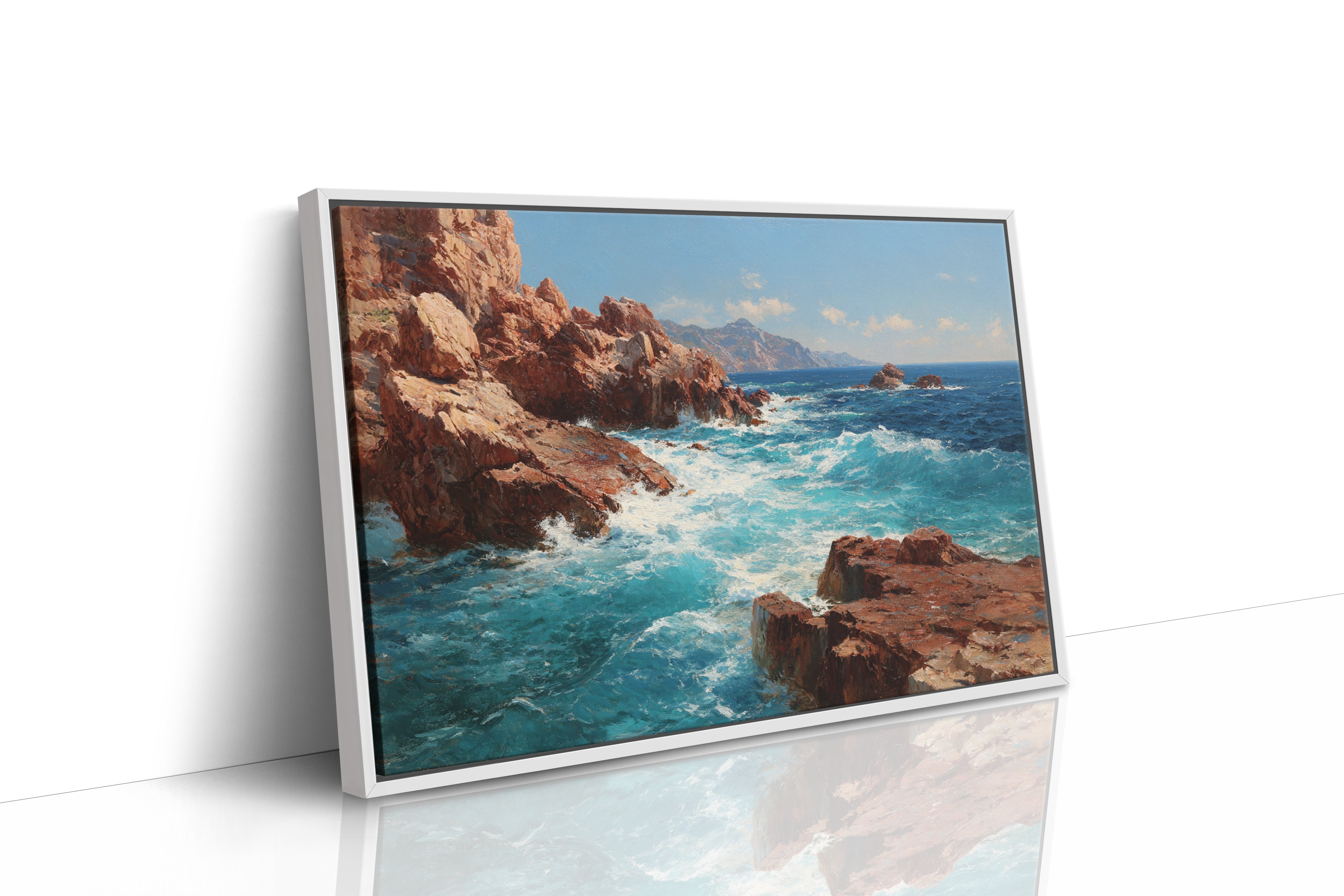 Tides Dance Against Crimson Cliffs