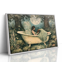 Clawfoot Tub Under a Forest Moon