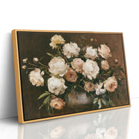 Roses and Peonies, Antique Vase