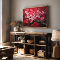 Cherry Blossoms Paint Crimson Dreams