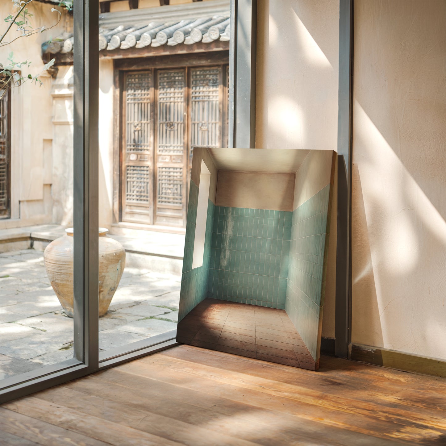 Morning Light Meets Mint Tiles