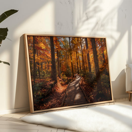 Autumn Path Weaves Golden Stories