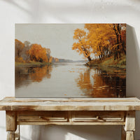 Golden Reflections on Still Waters