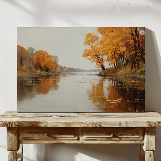 Golden Reflections on Still Waters