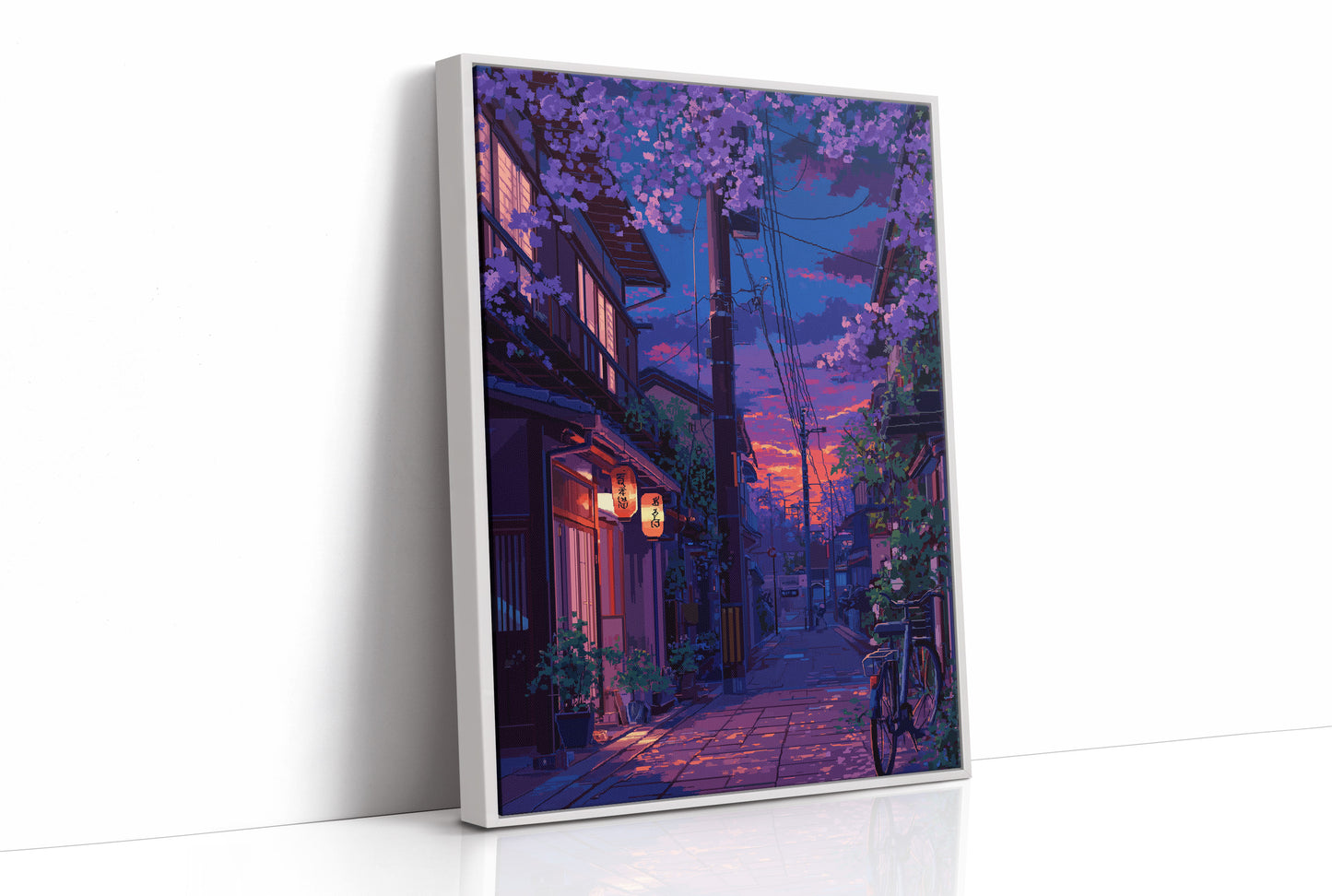 Cherry Blossoms Paint The Twilight Street