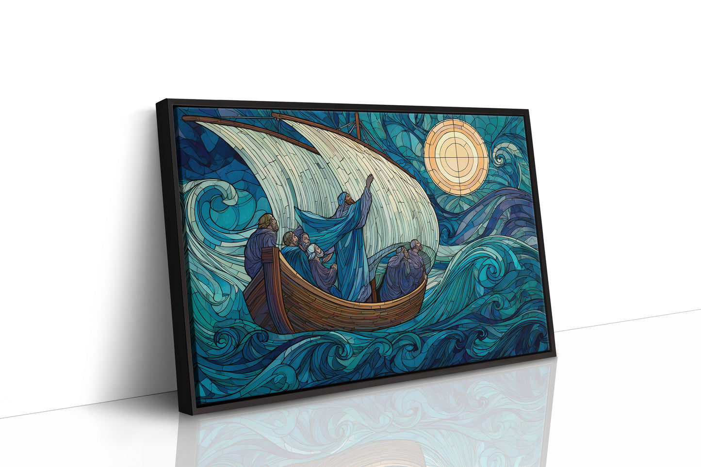 Stained Glass Voyage Through Tempest Seas