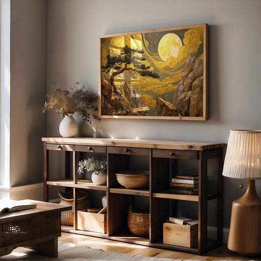 Pine Bends Toward Midnight's Gold