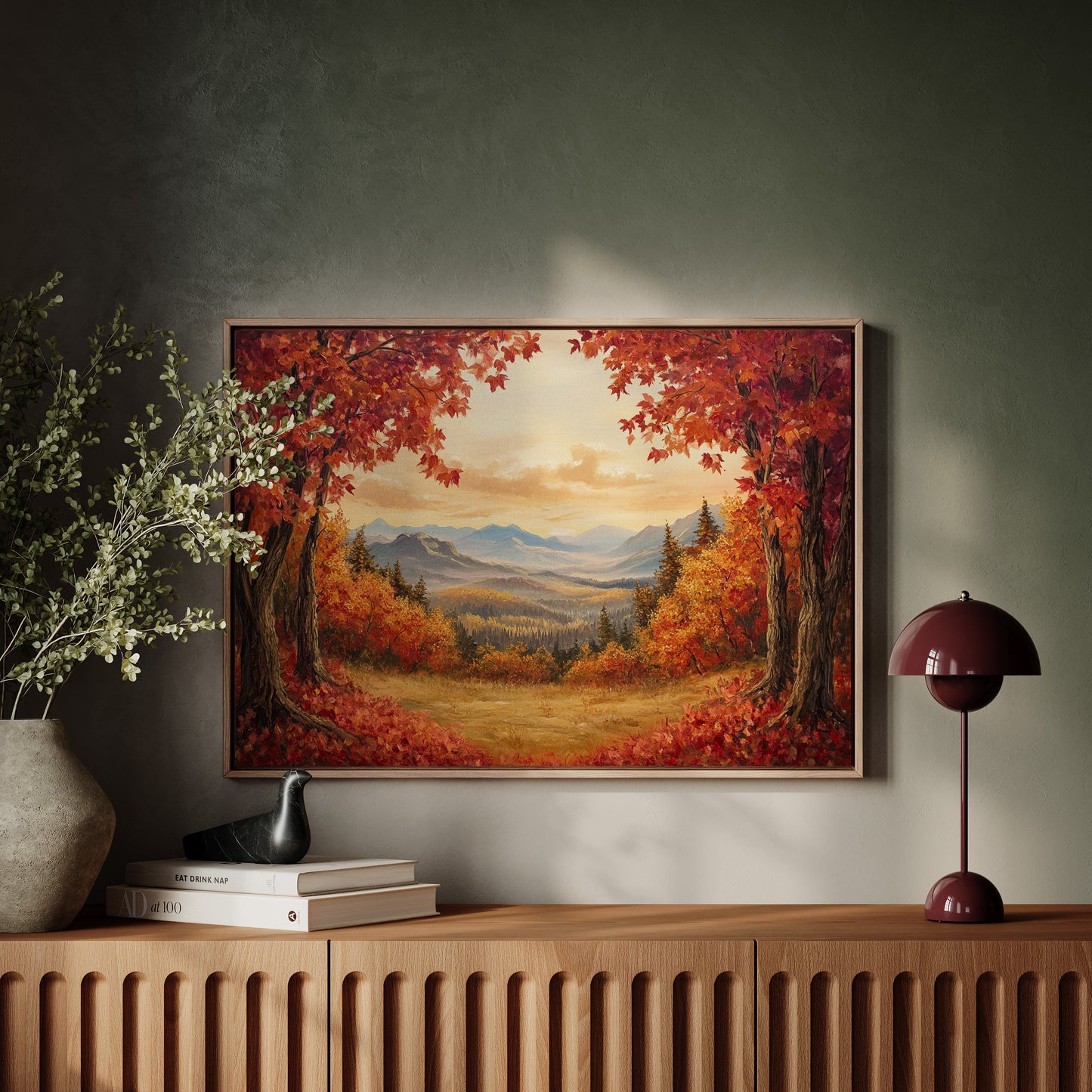 Autumn Maples Frame Mountain Gold