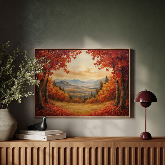Autumn Maples Frame Mountain Gold