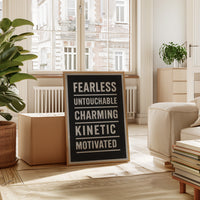 Fearless Motivated Kinetic Bold Text Art