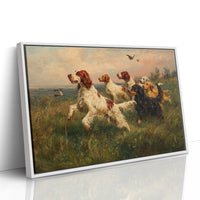 Hunting Dogs Chase Morning Flight