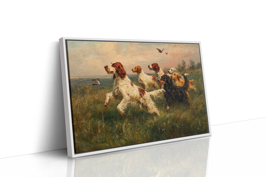 Hunting Dogs Chase Morning Flight