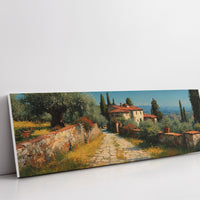 Tuscan Path Through Sunlit Olive Groves