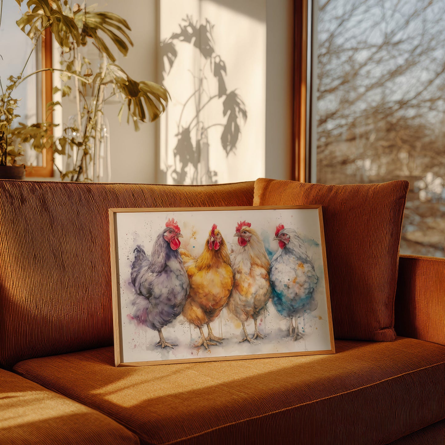 Four Feathered Friends Strolling Together