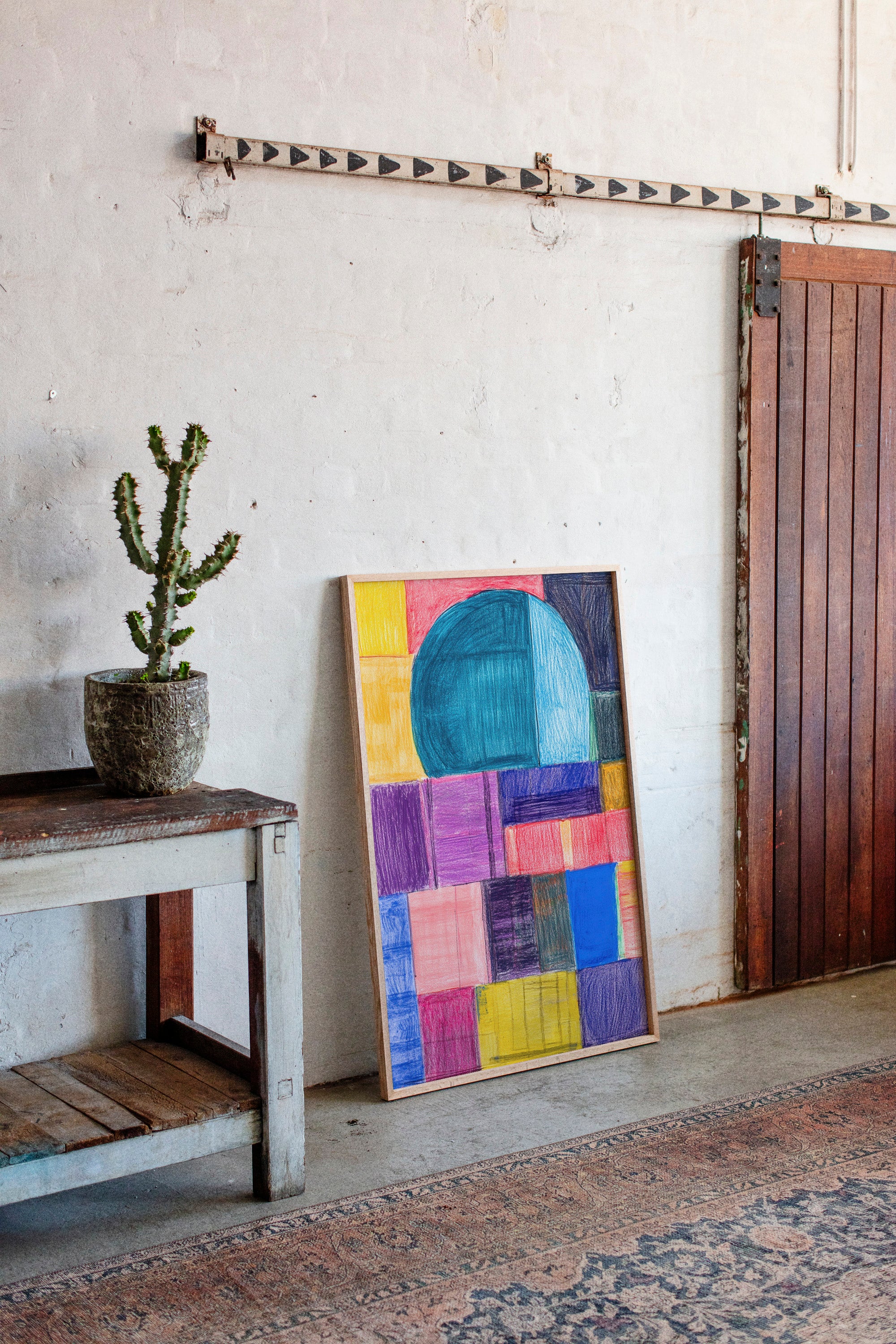 Moonrise Over Color Block City