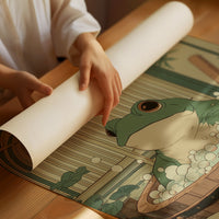 Frog's Peaceful Soak In Bamboo Bath