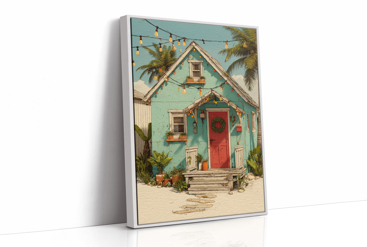 Holly Jolly Bungalow: Lights Strung Palm to Palm