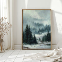 A Cabin Beneath Silent Pines