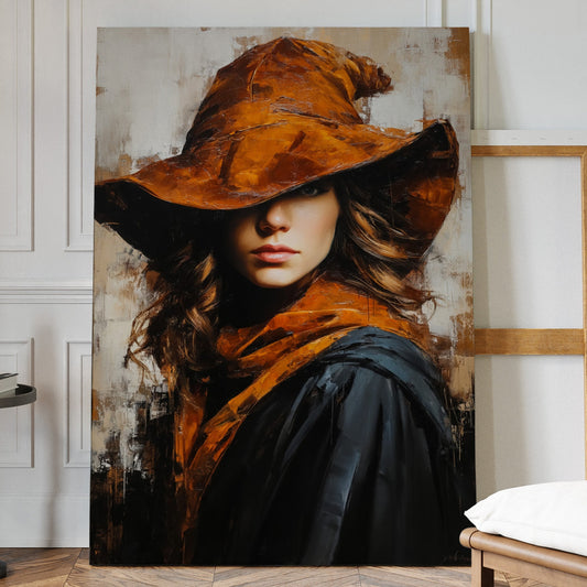 Mystical Woman in Orange Hat