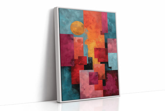 Golden Sun Through City Blocks