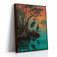 Herons at Sundown