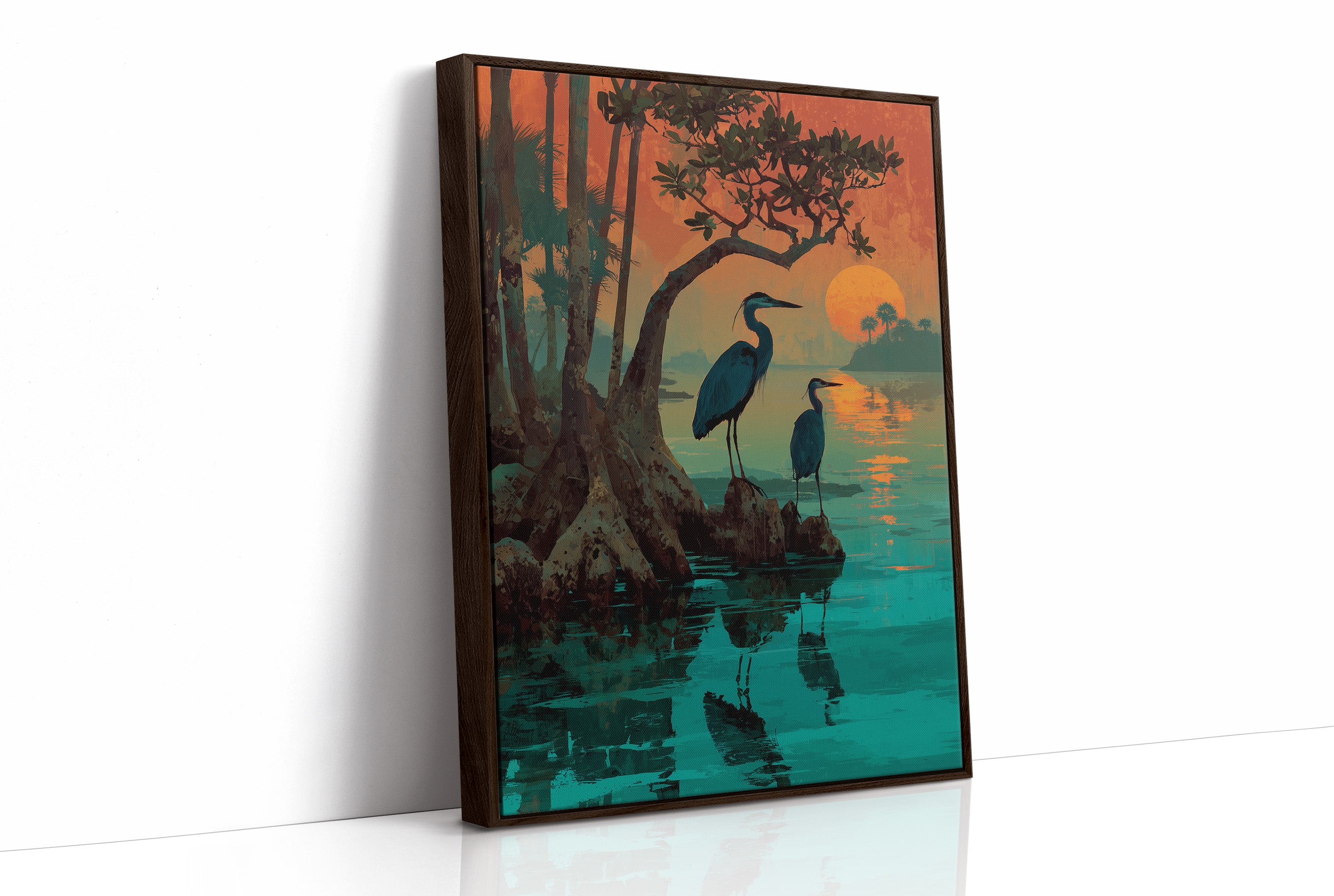 Herons at Sundown