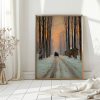 Carriage Through a Winter Glow