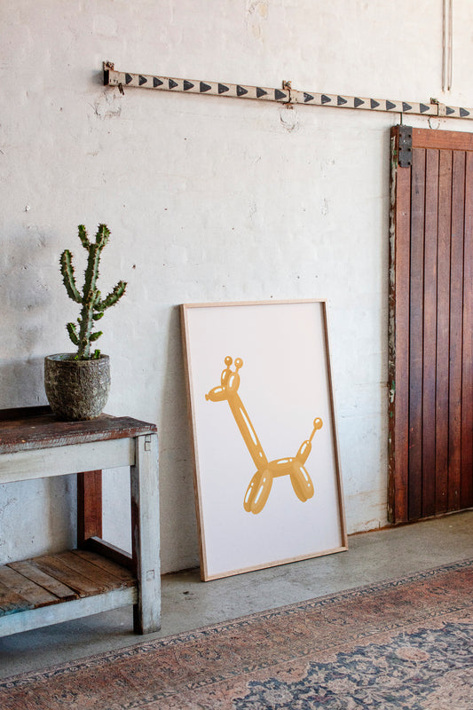 A Giraffe's Playful Journey