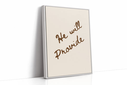 Coffee Words On Cream Canvas