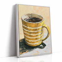 Striped Mug, Strong Coffee