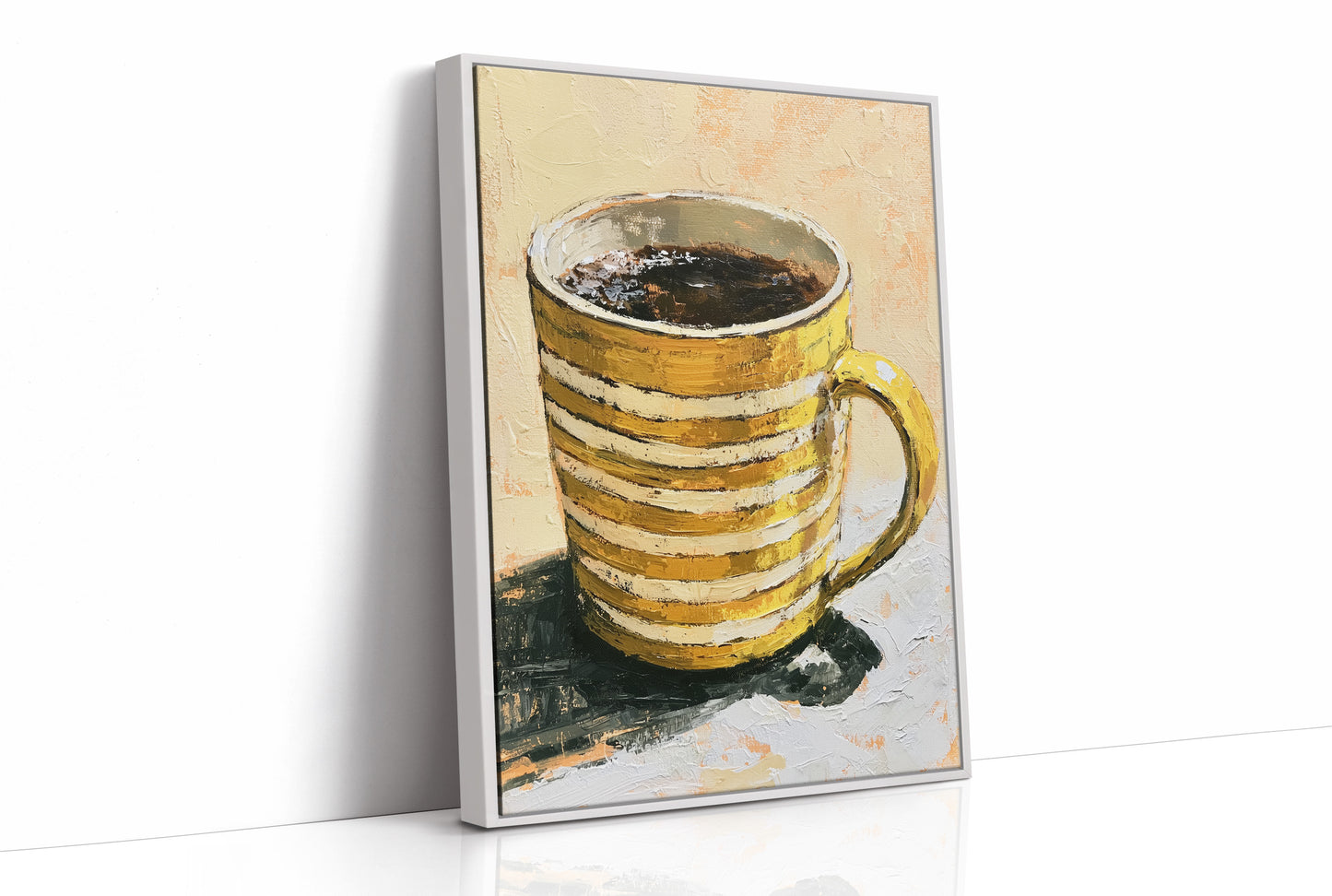 Striped Mug, Strong Coffee