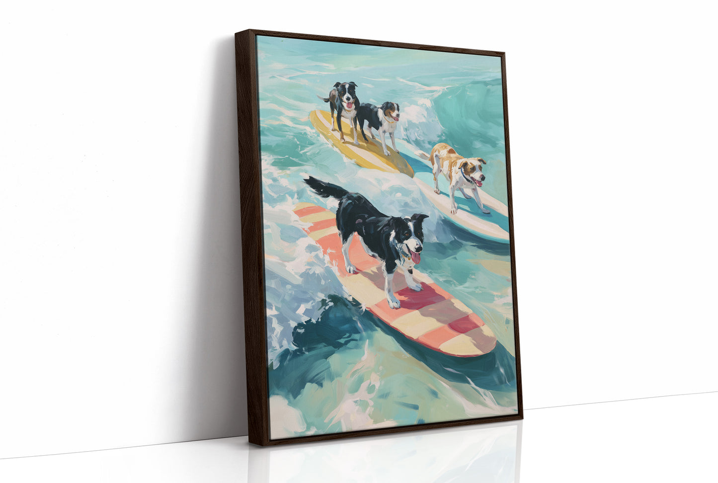Surfboard Symphony: Canine Wave Riders