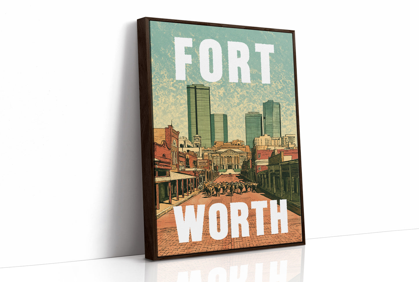 Fort Worth, Riso Print